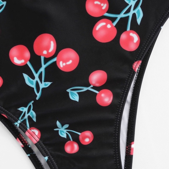 Fruit Print Low Back Swimsuit - Picture 4 of 4